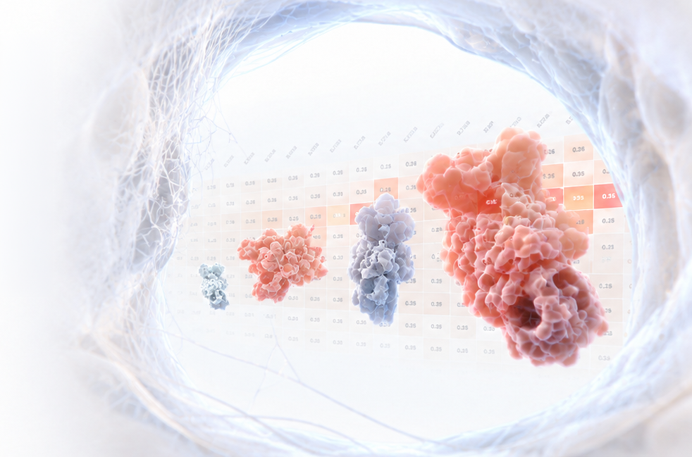Proteins within cellular structure over association scores