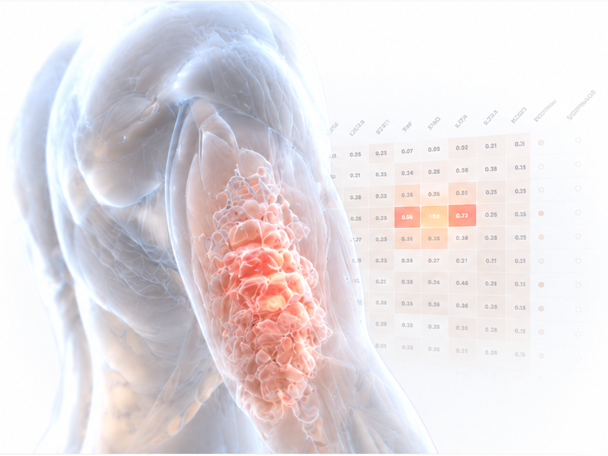 Inflamed tissue rendered over association scores