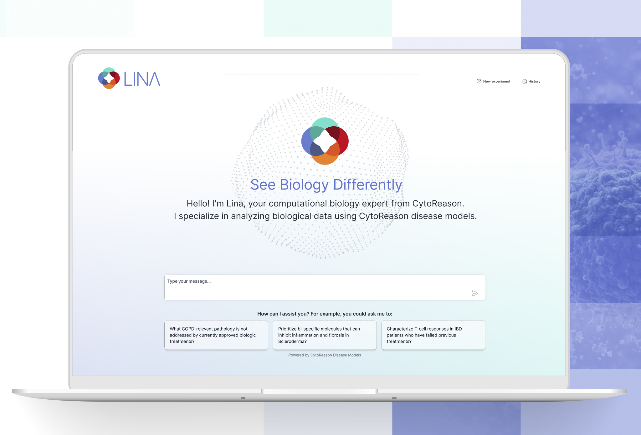 LINA interface: See Biology Differently